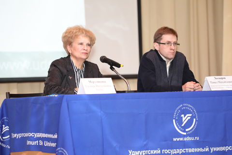 Ректор Г.В Мерзлякова и П.М. Ходырев