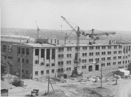 Строительство учебного корпуса, 1960-е гг.